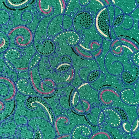 VTG Schrader Sport Polyester Sheath Teal Long Sleeve Silky Dress 10 - Picture 10 of 10